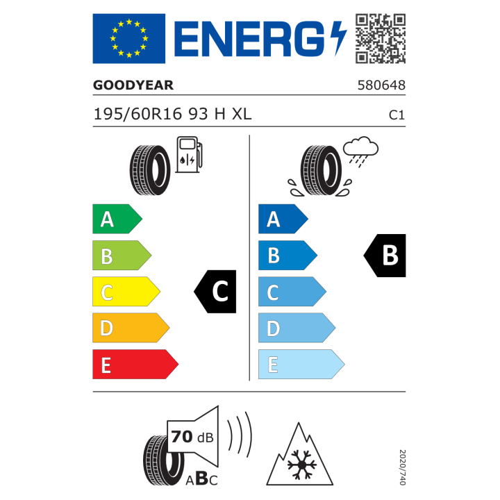 Goodyear Ultragrip Performance 3 195/60R16 93H XL