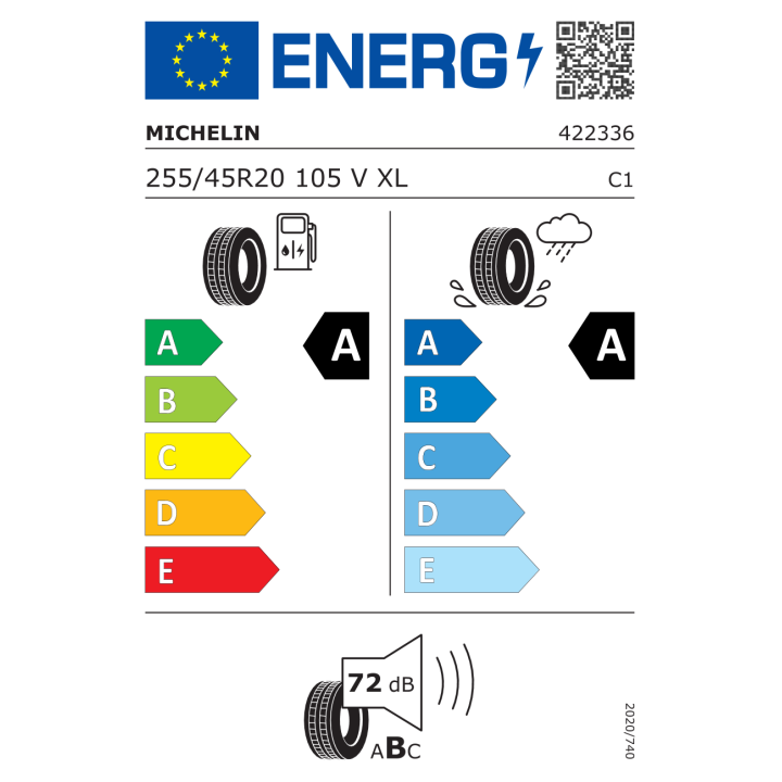 Michelin Primacy 4 255/45R20 85V