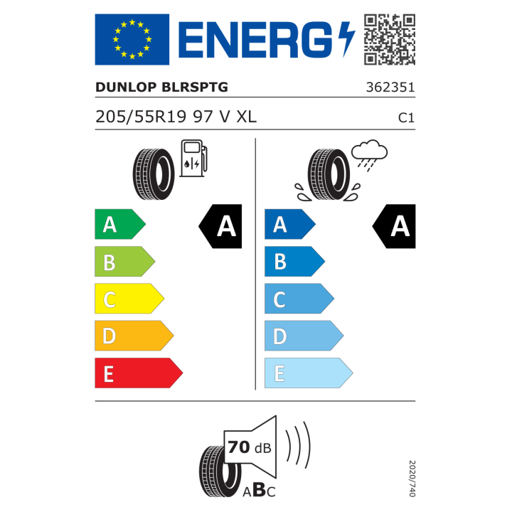 Dunlop BlueResponse TG 205/55R19 97V XL