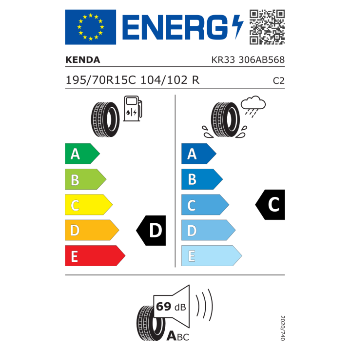 Kenda KR33 Komendo 195/70R15 C 104R
