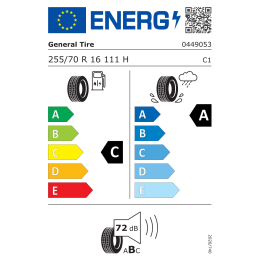 General Grabber GT Plus 255/70R16 111H
